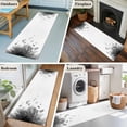 thumbnail image 5 of 2'x6' Rug Runners for Hallways Kitchen, Modern Grey Non Slip Entryway Beside Floor Carpet Runner, Gradient Floral Abstract Bohemian White Washable Laundry Room Bedroom Throw Rugs Mat for Family Pet, 5 of 8