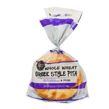 Sam's Choice Whole Wheat Greek Style Pita, 16.8 oz, 6 Count