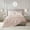 Blush, variant on 6 Piece Solid Color Satin Sheet Set (1*Flat Sheet + 1* Fitted Sheet + 4*Pillowcases)Silky With Natural Sheen, Fits Up To 16" Mattress