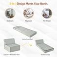 thumbnail image 4 of Costway Tri-Fold Fold Down Chair Flip Out Lounger Convertible Sleeper Bed Couch Dorm New, 4 of 7