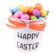 thumbnail image 4 of Cubo de huevos de Pascua, decoración ligera de Pascua, cesta de búsqueda de huevos de Pascua Lazo de lunares naranja, 4 of 7