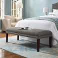 thumbnail image 2 of Home Fare Nailhead Trim Upholstered Bench in Gray, 2 of 2