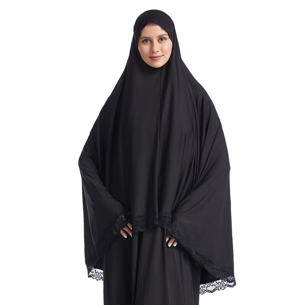 Musulmán Hijab Khimar Pañuelo para las Mujeres, Estilo Largo de Color Sólido Bandas para el Uso Diario Rutina Modesta