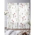 thumbnail image 2 of Elegant Spring Floral Sheer Curtains 96 Inch Length 2 Panels Set, Watercolor Birds Summer Botanical Voile Window Treatment Semi Sheer Long Curtains Drapes for Bedroom/Living Room/Kitchen 52"x96"x2, 2 of 7
