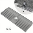 thumbnail image 3 of 1pc, Silicone Faucet Handle Drip Catcher Tray Mat, 14.5inch/4.9inch, Silicone Faucet Mat Dish Soap Sponge Holder For Kitchen Sink Accessories Gadgets, Drying Mat For Kitchen Counter Bathroom Kitchen, 3 of 4