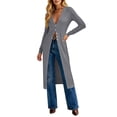 thumbnail image 2 of Hilenly Long Cardigans for Trendy Lightweight Maxi Dusters Coat V Neck Button Up Cardigan Sweaters, 2 of 7