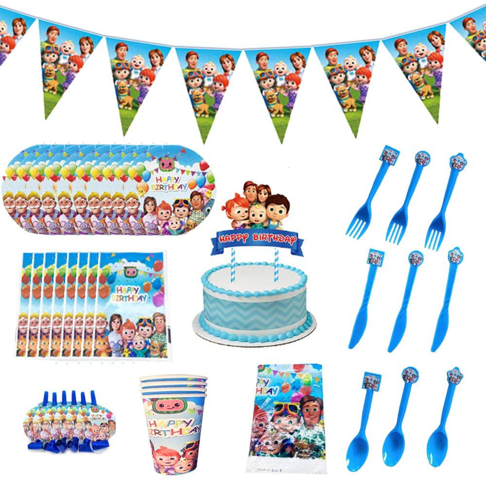 Cocomelons Birthday Party Supplies for Kids, Party Decorations Included Pap...