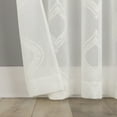 thumbnail image 3 of No. 918 Ravenna Embroidered Medallion Sheer Rod Pocket Curtain Panel, 50"W X 84"L, White, 3 of 7