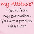 thumbnail image 2 of CafePress - Attitude I Got It From My Godmother Body Suit - Long Sleeve Cotton Baby Bodysuit, 2 of 4