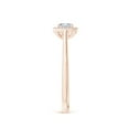 thumbnail image 3 of ANGARA Natural 0.25 Ct. Diamond Halo Engagement Ring in 14K Rose Gold for Women (Ring Size: 12), 3 of 9