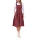 thumbnail image 1 of Vestido de tirantes a cuadros INSPIRE CHIC para mujer, vestido vintage tipo pinafore A-Line XL rojo y verde, 1 of 6