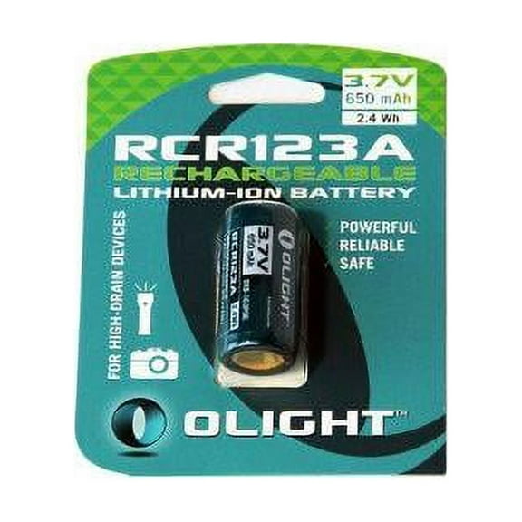 Olight OLIGHT-16340-650MAH-CARD 650mAh 3.7V Protected Lithium Ion Button Top Battery