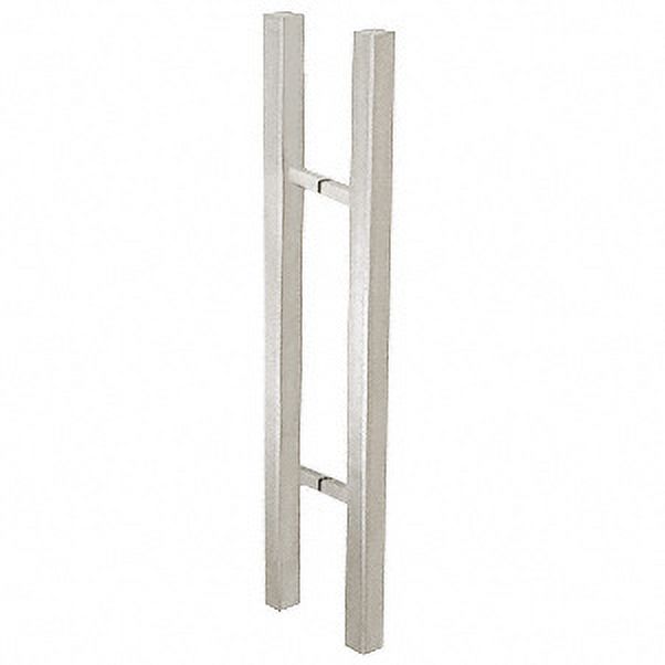 CRL 24SQSLPBS Brushed Stainless Glass Mounted Square Ladder Style Pull Handle with Square Mounting Posts - 24" - image 2 of 2