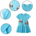 thumbnail image 4 of AJZIOJIRO Robes d'Été pour Filles Tout-Petits 2-7T Bébé Robe Décontractée Ample Tutu Jupe en Tulle, 4 of 9
