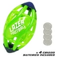 thumbnail image 5 of (3 pack) Lazer Light Up Glow Rubber Toy Football, Green, Pee Wee Size 5, 5 of 10