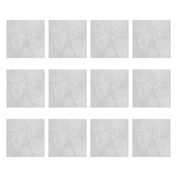 OFFIGAM 12Pcs Peel and Stick Marble Backsplash Tile Stickers Light Grey Wall Decor for Kitchen Bathroom