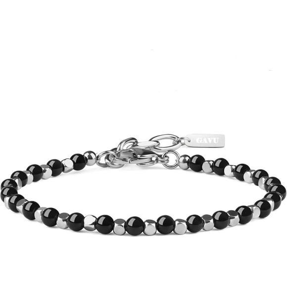 Innovative QZLGJL Italian Men’s Beaded Bracelet, Crystal Bracelet for Men 4mm - Ideal for outdoor plumbing jobs