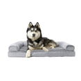 thumbnail image 1 of Cama para mascotas Furhaven de espuma de gel refrescante estilo sofá gris Jumbo (XL), 1 of 5