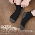 thumbnail image 6 of KOITHOT 6 Pairs Mens Ankle Socks Black Athletic Running Cushioned Men's Breathable Low Cut Socks, 6 of 6
