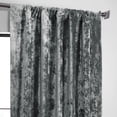 thumbnail image 4 of Exclusive Fabrics  Lush Crush Velvet Curtains - Room Darkening Curtain for Bedroom & Living Room (1 Panel) 50 X 96 - Stone Grey, 4 of 5