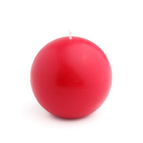 Jeco CBZ-030 4" Red Ball Candles (2pc/Box)