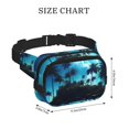 thumbnail image 4 of Balery Hawaiian Beach Pirate Moon Mochila Cinturón para Mujeres y Hombres, Bolsa de Cintura Impermeable de Doble Capa con Correa, 4 of 9