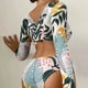 thumbnail image 4 of Traje de Baño Impreso de las Mujeres, Conservador de una Pieza con Cuello Redondo para la Playa Y la Piscina, Sexy Casual Conjunto de Trajes de Baño de Verano, 4 of 4