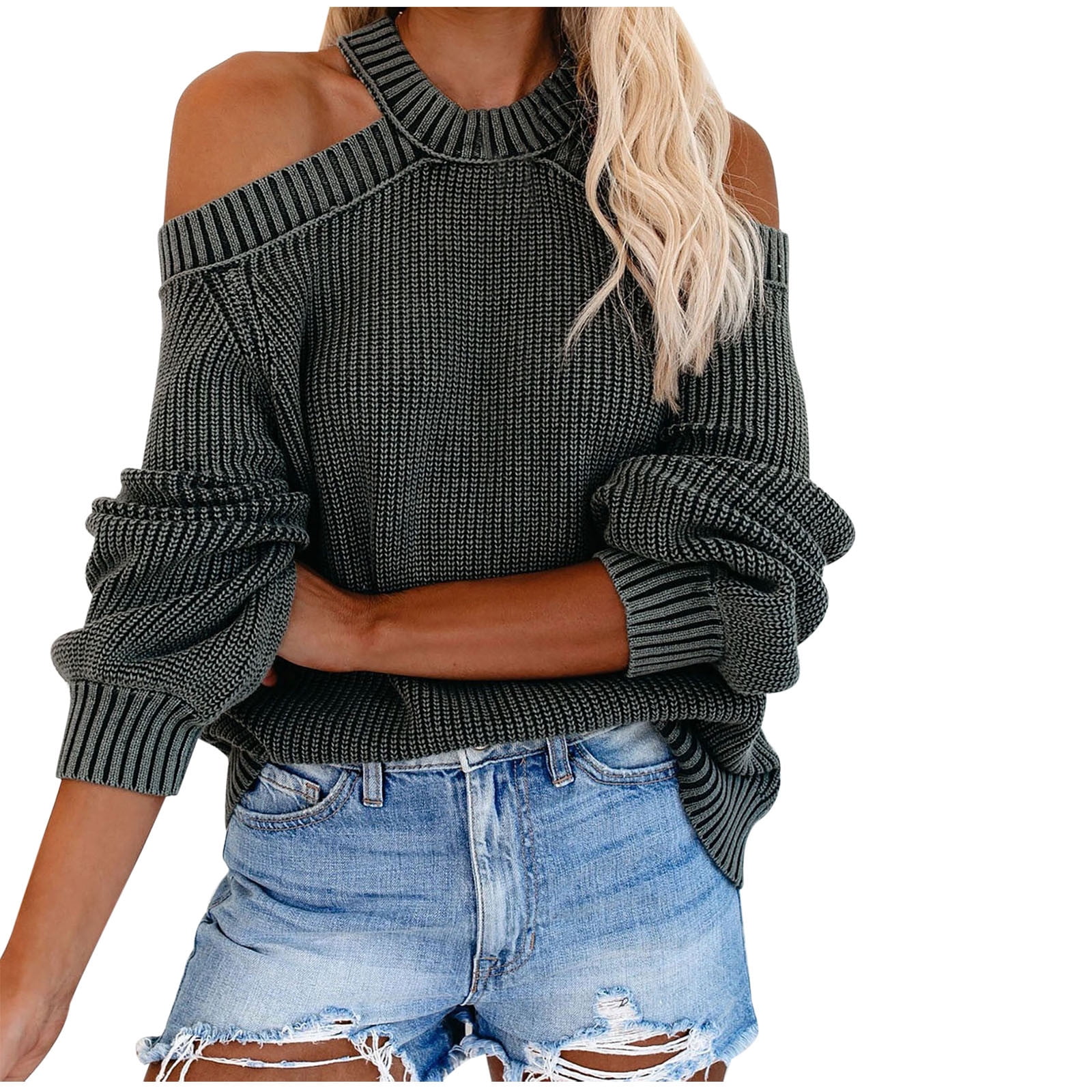 shoulder Sweater Women's Loose Autumn 