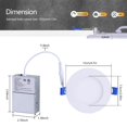 thumbnail image 3 of CycevSun Pot Lights LED 4 inch Slim Recessed Lighting with Night Light, Dimmable & 5CCT Selectable, Lumiere Encastre Plafond, Downlight Panel 9W, cET, 3 of 8