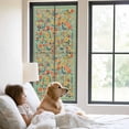 thumbnail image 2 of Boho Green Flowers Window Privacy Film, Spring Abstract Watercolor Floral Leaf Static Cling UV Sun Blocking Heat Control Window Tint Day and Night, Non-Adhesive One Way Privacy Cover 29.5''x78.7'', 2 of 7