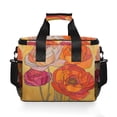 thumbnail image 7 of FORMRS Insulated Cooler Bag 24 Cans Capacity Soft Leakproof Lunch Box with Side Pockets, Orange Abstract Floral, 7 of 7