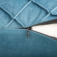 thumbnail image 3 of Phantoscope Pleated Velvet Pillow Covers, 18x18 Inch Set of 2, Square Decorative Throw Pillow Cases for Couch & Bed, Luxury Soft Cushion Covers, Lake Blue, 3 of 6