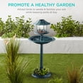 thumbnail image 6 of Best Choice Products Solar Outdoor Bird Bath Pedestal Fountain Garden Decoration w/ Fillable Planter Base - Peacock Blue, 6 of 7