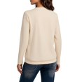 thumbnail image 7 of Lixiuxyad Women Long Sleeve Open Front Cardigan Knit Button Up Cardigan with Pockets Fall Outfits,Beige, 7 of 7