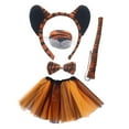 thumbnail image 2 of BELOVING Ensemble de Costume Tiger 5 Pcs pour Spectacle Robe pour Enfants Cosplay Animal Cosplay Oreilles Noires, 2 of 10