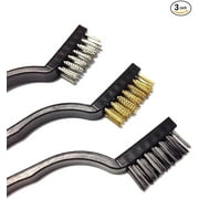 YXQ 3Pcs Wire Clean Brush Set with Handle Black Plastic for Home Kitchen Cleaning Welding Slag and Rust Gas Stove Smoke Machine Tool