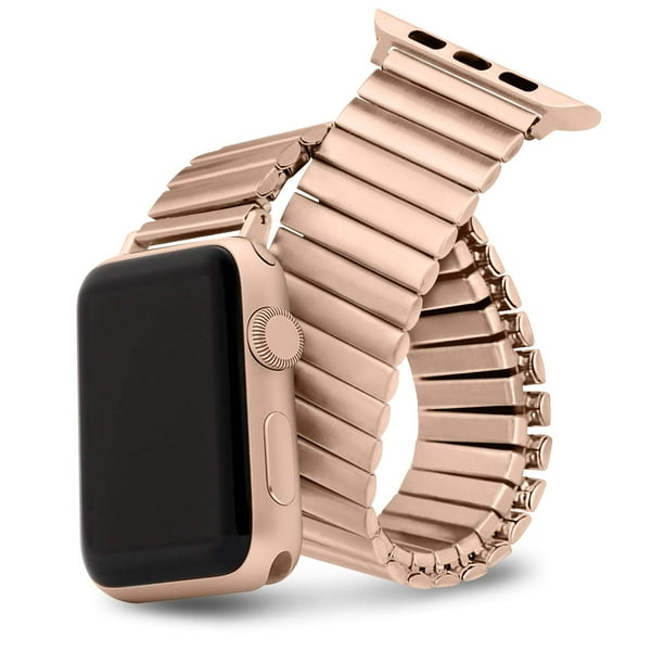 Watdpro Compatible Con Apple Watch Band 45Mm 44Mm 42Mm 41Mm 40Mm 38Mm Estirable Correa De Reloj Elástica De Acero Inoxidable Correa De Expansión De Metal Para Apple Watch Compatible Con Iwatch Series