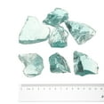 thumbnail image 2 of Uxcell Fire Glass for Fire Pit, 1.18"-1.97" High Luster Reflective Glass Rocks, Light Blue, 2 of 5