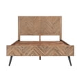 thumbnail image 3 of Trent Home Mid-Century Acacia Wood Queen Bed in Multi Natural, 3 of 9