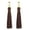 Brown, variant on Trayknick Bohemian Wedding Tassel Ear Studs Long Dangle Earrings Bridal Bridesmaid Jewelry Pink