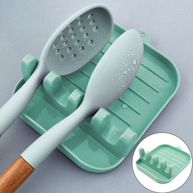 Yttmshdga Rack Multi Utensil Spoon Holder With Drip Pad Anti Slip And Heat Kitchen And Grill Spoon Holder Suitable For Spatulas Spoons Tongs Kitchen Small Tools And Cooking Accessories