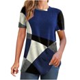 thumbnail image 1 of Chemises à Manches Courtes pour Femmes Mode pour Femmes Confortable Décontracté Col Rond Haut Imprimé à Manches Courtes Blouse Blouses à Manches Courtes pour Femmes Hauts à Manches Courtes pour Femmes Blouse à Manches Courtes pour Femmes, 1 of 6