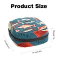 thumbnail image 2 of Fish Sanitary Napkin Bag Pouch with Zipper, Period Purse Large Pouch with Zipper for Women, Velvet, Sponge, Oxford Cloth Material, 2 of 6