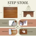 thumbnail image 2 of Perfnique Wooden Step Stool, 6.5" Non-Slip Stool, One Step Ladder for Bedroom, Kitchen, Bathroom, 2 of 5