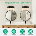 thumbnail image 4 of EDISHINE Modern 2-Light Black Bathroom Vanity Lights over Mirror for Bathroom, Vanity Table, E26 Bulb Base, 4 of 9