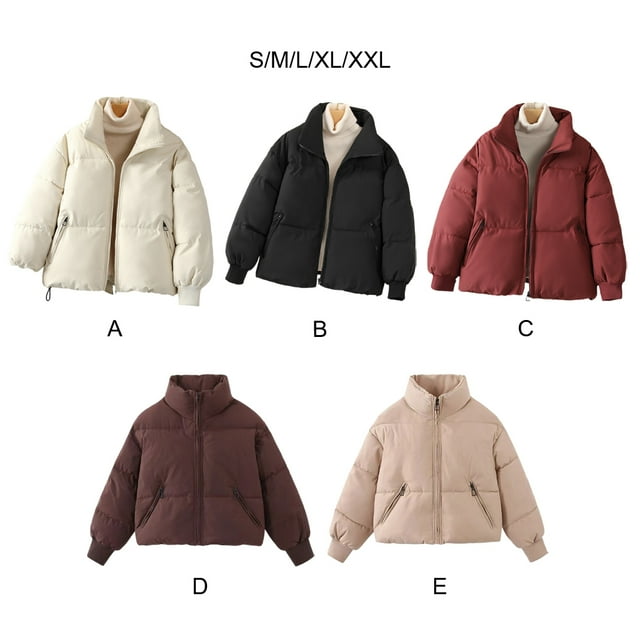 Baohd Veste Matelassée d'Hiver Essentielle Confortable et Chaude pour Femmes, Facile à Nettoyer, Rouge TG
