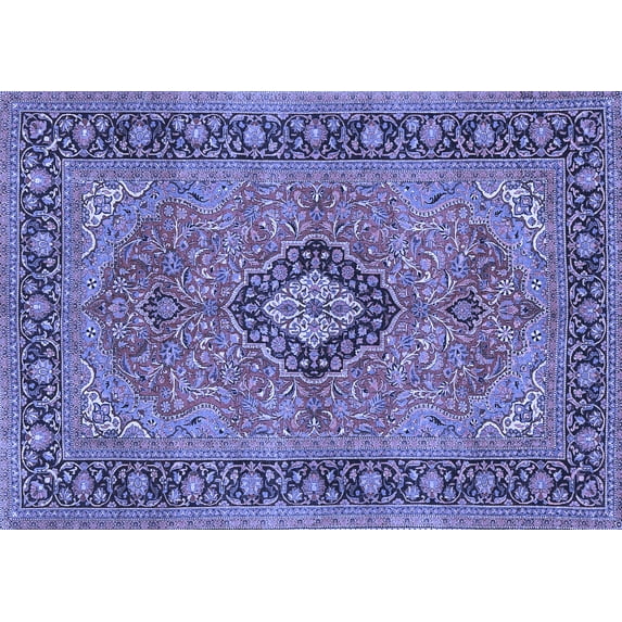 Ahgly Company Indoor Rectangle Persian Blue Traditional Area Rugs, 7' x 10'