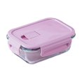 thumbnail image 3 of Glass Bento Box under $5! CQCYD Glass Bento Box Microwave Safe, 2-Tier Lunch Container with Dividers, Leakproof Meal Prep Box for Office Study, BPA-Free Food Storage Container with Lid, 3 of 9
