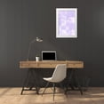 thumbnail image 3 of Uplusmestudio 11x14 White Modern Wood Framed Museum Art Print Titled - Purple Feelings, 3 of 4