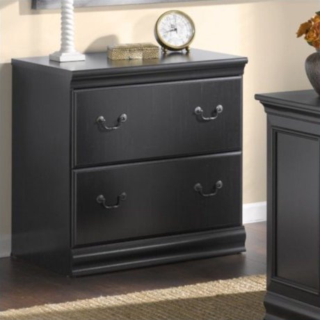 Bush Birmingham 2 Drawer Lateral File Cabinet In Antique Black